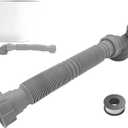 1 1/2 Inch Tub Drain Kit with Low Profile P Trap,Flexible Drain Pipe for Freestanding Tub, RV Shower, Clawfoot Tub - Low Profile Shower Drain Kit, Easy Installation