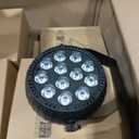 QTX | Rechargeable Mini LED PAR Light Powerful 12 x 1.5W LEDs & Up To 6 Hours Life From One Single Charge | Black