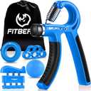 FitBeast Grip Strengthener Forearm Strengthener Hand Grips Strengthener Kit - 4Pack Adjustable Resistance (Light Blue)