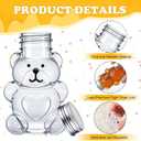 Blushtier 50 Sets 2026 Graduation Cap Bear Candy Jar 2oz Empty Bear Plastic Container with Graduation Cap with Tassel Grad Bear Bottle DIY Gift for Graduation Party Favor Decoration Supplies