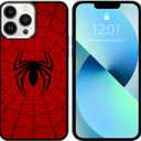Spider Case Compatibble with iPhone 13 Pro Max - Shockproof Protective Cute Cool Spider-Web Phone Case Designed for iPhone 13 Pro Max 6.7 Inch Case for Man Girls Women Boy Black Red(6.7 in,13 Pro Max)