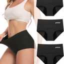 Period Underwear for Women Heavy Flow – Leakproof Cotton Menstrual Panties 3 Pack (Runs small. Size up)