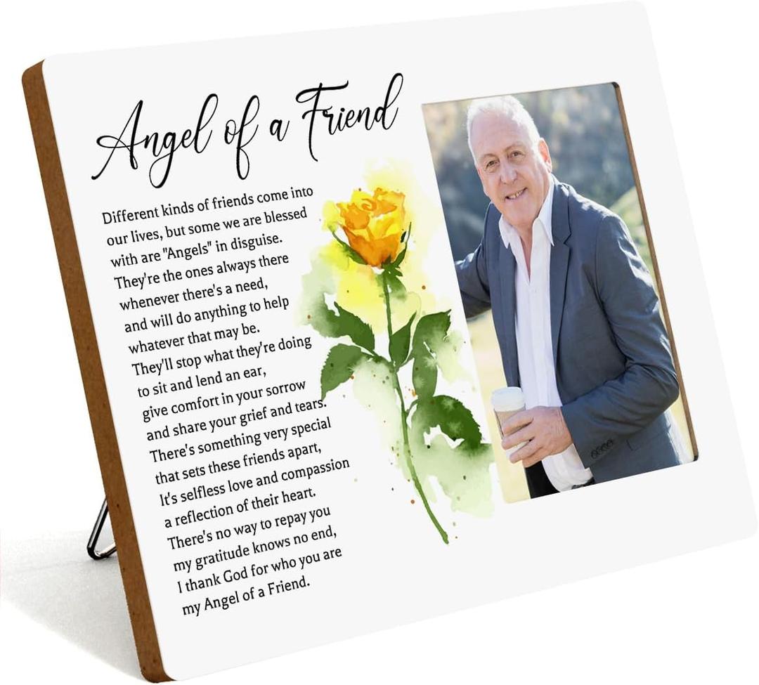 IAXIC Best Friends Picture Photo Tabletop Frames Gifts, Friendship Gifts For Men Women Friends Birthday Girl