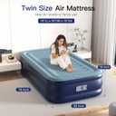 Lavisx Twin Air Mattress 18 with Built in Pump, 2 Mins High Speed Inflation Luxury Auto Stop Pump Blow Up Mattress Comfort Air Bed, Colchones Inflables