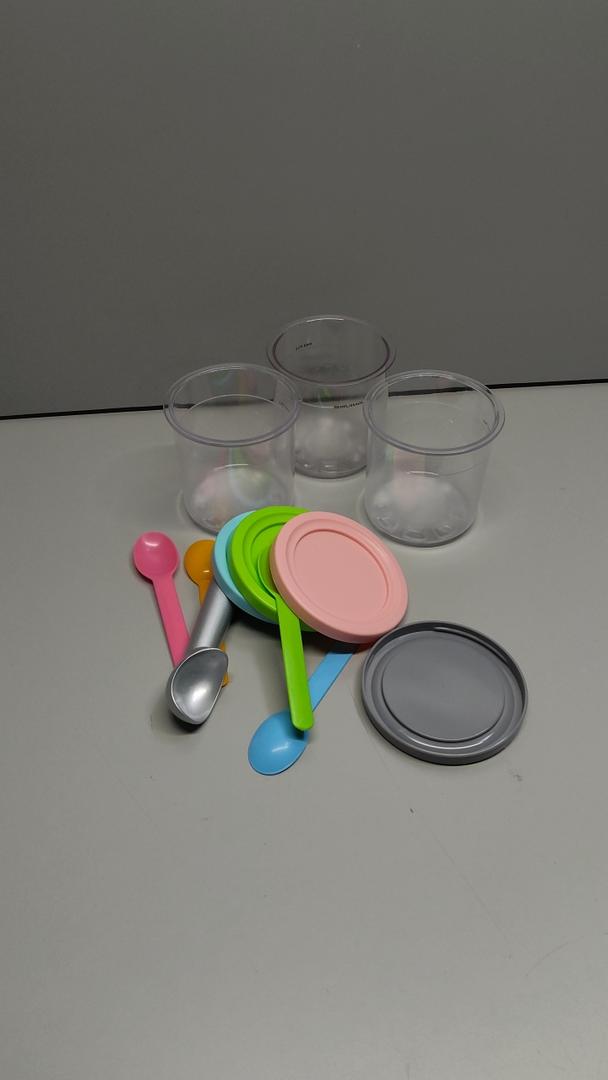 Creami Pints and Lids for Ninja - 3 pack Creamy Icecream Containers Cups Jars Tubs Canisters Set, Smoothie Pot Compatible with NC299AMZ & NC300s Series Creamer Ice Cream Maker Machine Accessories