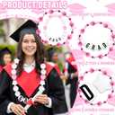 Gosodeny DIY Graduation Leis Colorful Friendship Necklace Graduation Leis Class of 2026 Oversized Bracelet for Women Graduation Party Accessories Decor Supplies (Pink)