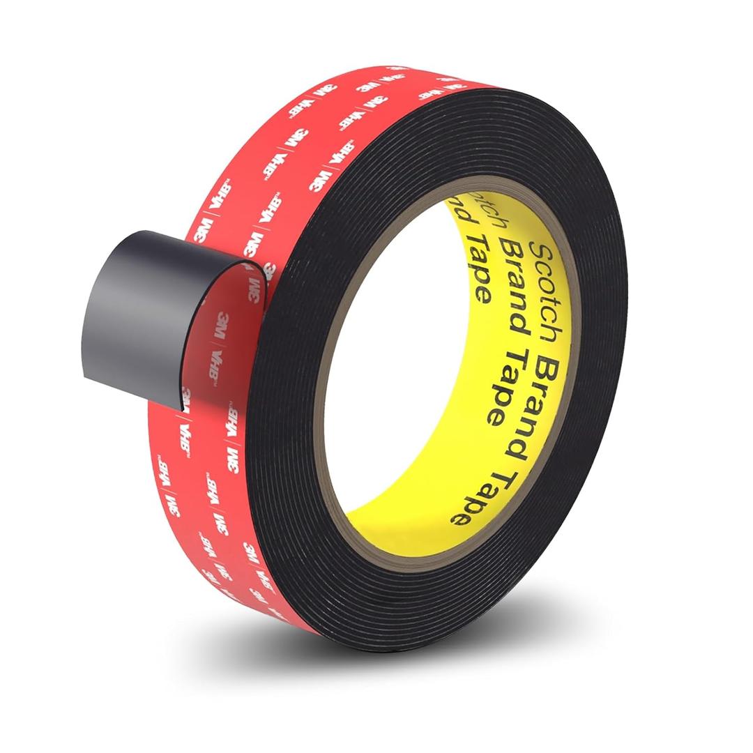 Double Sided Tape Heavy Duty, 1 in x 16.5 ft, Strong Adhesive Waterproof Mounting Tape for Car, Walls, LED Strip Light, Home & Office Dcor