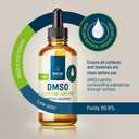 WoldoHealth DMSO 99.9% Pharmaceutical Grade 3.38 oz - FT-IR Verified Dimethyl Sulfoxide, Low Odor Solvent in Glass Bottle with Dropper