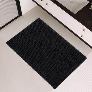 16×23" Bathroom Rug Black