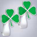 Hohean Wall Fragrance Plug in with Night Light, Compatible with Bath & Body Works WallFlower Fragrance, Wall Plug Oil Diffuser with Nightlight for Home, Office(2 Pack,Shamrock)