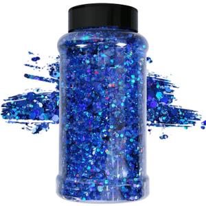 TORC 1 Pound Royal Blue Holographic Glitter 16 oz Mix Chunky Glitter Bulk for Resin Craft Cosmetic Art Festival Decoration