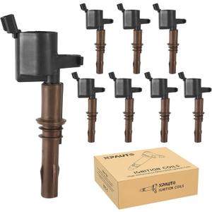 Ignition Coil Pack Compatible with V8 4.6 5.4 2008 2009 2010 Ford F150 F250 F350 Super Duty, Expedition Explorer Mustang Lincoln Navigator Mercury Mountaineer 4.6L 5.4L, Brown Boot C1659 DG521 FD509
