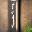 tewei LED Outdoor Wall Light Fixture, Black Modern Square Exterior Wall Sconce with Bough, Indoor Lighting Sconce 360 Beam Angle, Warm White 3000K Porch Light for Entrance, Hallway (1 Pack)