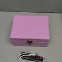 Rechargeable Leather CD Player with Speakers; Bluetooth Transmitter; Festival Gift; BGM Player for Home Dcor (Purple)