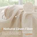 BGment 63 Inches Long Burlap Linen Semi Sheer Curtains for Living Room - Natural Tan Drapes Rod Pcoket Light Filtering Window Treatments for Farmhouse Bedroom Lightweight, 2 Panels Set, 52 X 63 Inch