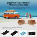 Polarized Sunglasses Women Men Trendy Hexagonal Metal Frame UV Protection