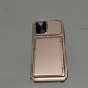 BXYJY for iPhone 16 Phone Case Wallet, Builtin Card Holder (45 Cards), Slide Camera Cover, RFID Block, Military Grade Drop Protection, Rugged Women Girly Men Protective Case for iPhone16, Rose Gold