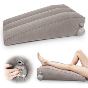 Inmoredo Inflatable Leg Elevation Pillow for After Surgery, Leg Wedge Pillow for Post-Surgery Recovery, Adjustable Height for Foot Ankle Knee, with Easy Press Pump Valve, Single Leg