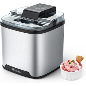 KECOOLKE Ice Cream Maker, Teacher Appreciation Gifts Electric Ice Cream Machine Countertop Fruit Soft Serve Homemade Large Capacity 2 Quart Frozen Yogurt Sorbet gelato