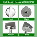 5PCS WB03X25796 Gas Cooktop Knob Fits for ge Profile Stove Knobs, Fit Model PGP953SET1SS PGP986SET1SS PGP959SET1SS PGP976SET2SS - Replaces AP5986232 PS11721433 4362262 WB03T10326