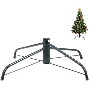 KUANVE Metal Christmas Tree Stand, 16 Inch Folding Xmas Tree Stand Base for 1-3 Ft Christmas Artificial Tree, Replacement Christmas Tree Holder Fit Under 0.87 Inch Pole Xmas Fake Tree