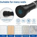 Black Tension Curtain Rod 28 to 48 Inch Spring Rod No Drilling Adjustable Shower Curtain Rod for Windows, Bathrooms, Closet, Kitchen