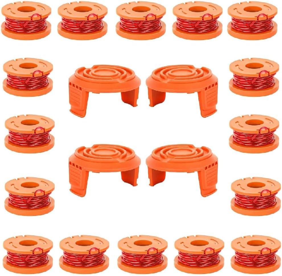 20 Pack WA0010 Replacement Spool for Worx Weed Eater String, Compatible with Worx String Trimmer,10ft 0.065" Trimmer Line Replacement Spool for Worx Trimmer spools