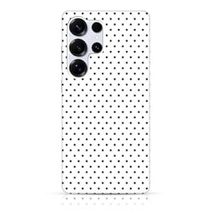 Owncase for Samsung Galaxy S25 Ultra Case Cute Fashion Polka Dot Phone Case for Women Girls Shockproof Slim TPU and Hard PC Protective Cover, White