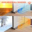 BKSAI Door Draft Stopper for Bottom of Door, Under Door Gap Filler/Seal for Big Gap, No Folding Required, Flexible Installation Door Sweep soundproofing Strip for Home & Apartment, 28-32in, Grey