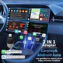 2026 Upgrade Wireless Adapter 2 in 1 For Apple CarPlay & Android Auto, Plug and Play Low Latency Mini Wired to Wireless Dongle for Cars with USB Type-A or Type-C Interfaces,For iPhone & Android,No Lag