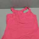 V FOR CITY Women's Hot Pink Tank Tops with Shelf Bra Racerback Wide Strap Camisoles Basic Yoga Layering Shirt Casual Cotton Camis XL