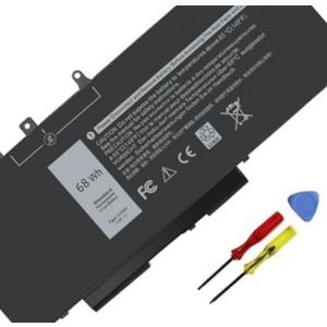 GJKNX 7.6V 68WH Battery Replacement for Dell Latitude 5480 5580 5490 5491 5580 5590 5591 5280 5288 5488 5491 5495 E5480 E5580 E5490 E5590 Precision 3520 3530 Series GD1JP 0GD1JP DY9NT 5YHR4 451-BBZG