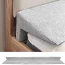 60"x8"x5" Bed Wedge Pillow for Headboard Bed Wedge Gap Filler Cover 1.5-inch Gaps Mattress Wedge Gap Filler to Stop Items Falling Down(Grey) (Queen)