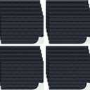 Flutesan 12 Pcs Miniature Dollhouse Wallpaper and Flooring Peel and Stick Mini DIY Self Adhesive Dollhouse Accessories 8.27 x 11.69 Inch (Roof Shingles Black Rectangular)