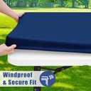 Moosfor Spandex 5 Foot Rectangle Table Cloth 2 Pack, Elastic Fitted Tablecloths for Picnic, Stretch Washable Patio Table Cover for Outdoor, Camping, Banquet and Parties (Navy, 36"x60")