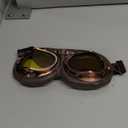 Peicees Vintage Helmet Goggles Motorcycle Goggles Bike Motorcross Pilot Goggle (Copper)