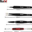 Kaisi 13 PCS Precision Tweezers Set Anti-Static ESD Tweezers Kit with 13 Precision Non-Magnetic Stainless Steel Tweezers With tweezers storage bag