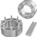 2.5 Inch 8x165.1 Wheel Adapters,64mm Forged Thick 8x6.5 Wheel Spacer CNC Machined Compatible for Ram 2500 3500 and More,Lug Centric Thread Pitch 9/16" Hub Bore 126mm 2Pcs