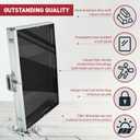 Trading Card Display Case,34"x22" Card Show Display Case,Excellent quality and High Performance,card display case with Alloy safety lock&Anti-wear surface for Sports Card/TCG/Jewelry Collection,Silver