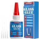 2 x Glass Glue, 35g Ultra Strong Clear, Waterproof & Fast, Curing Adhesive for Glass Repair, Mirror, Crystal, Jewelry, and More