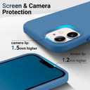 AOTESIER Compatible With iPhone 12 and 12 Pro Case 6.1 Inch, Silky Touch Premium Soft Liquid Silicone Rubber Anti-Fingerprint Full-Body Protective Flexible Bumper (Azure Blue)