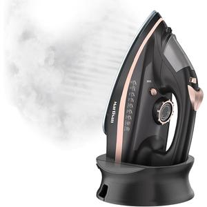 Martisan Cordless Iron for Clothes, 1500W, Wireless, Rapid Heating, Retractable Cord, Power Charging Base, Ceramic Soleplate, Auto-off, Anti-calc, Anti-drip, Self Clean