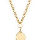 Gold Plated Retractable Badge Reel Lanyard with Initial Letter ID Holder for Women Fashionable Golden Chain Necklace Teacher Lanyard (a)