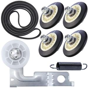 Upgraded Dryer Repair Kit Compatible with LG Kenmore Dryers Includes 4581EL2002C Dryer Drum Roller 4400EL2001A Dryer Belt 4561EL3002A Idler Pulley and Spring Figures 6 and 7 are Fit Models