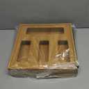 SpaceAid Bag Storage Organizer for Kitchen Drawer, Bamboo Organizer, Compatible with Gallon, Quart, Sandwich and Snack Variety Size Bag (1 Box 4 Slots)