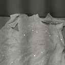 Caviotess Women's Sexy Backless Sparkly Sequin Mini Dress Split Hem Glitter Velvet Tank Dress Prom Party Cocktail Dress L