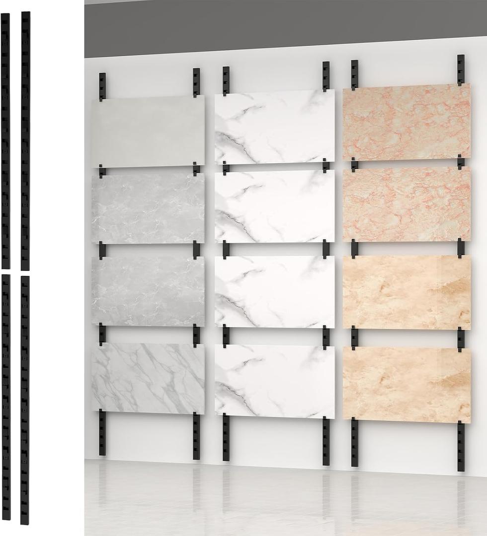 Tile Display Rack, Wall Mounted Tile Sample Display Rack for Retail Stores, Multi Layer Ceramic Sample Storage Organizer, Tile Display Stand for Vendor Commercial Exhibition Display