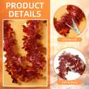 100 Feet Fall Maple Leaves Garland Orange Tinsel Leaf Thanksgiving Decoration for Tree Autumn Harvest Mantle Decor Party Garland Supply (100 FT)