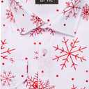 Hi-Tie Mens Christmas Dress Shirts Long Sleeve Casual Ugly Santa Claus Button Down Xmas Shirts for Men Party Holiday (Small)