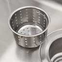 Kitchen Sink Drain Basket Only, 3-inch Basket for Kitchen Sink Strainer Replacement, Deep Cup with Handle, SUS 304 Stainless Steel